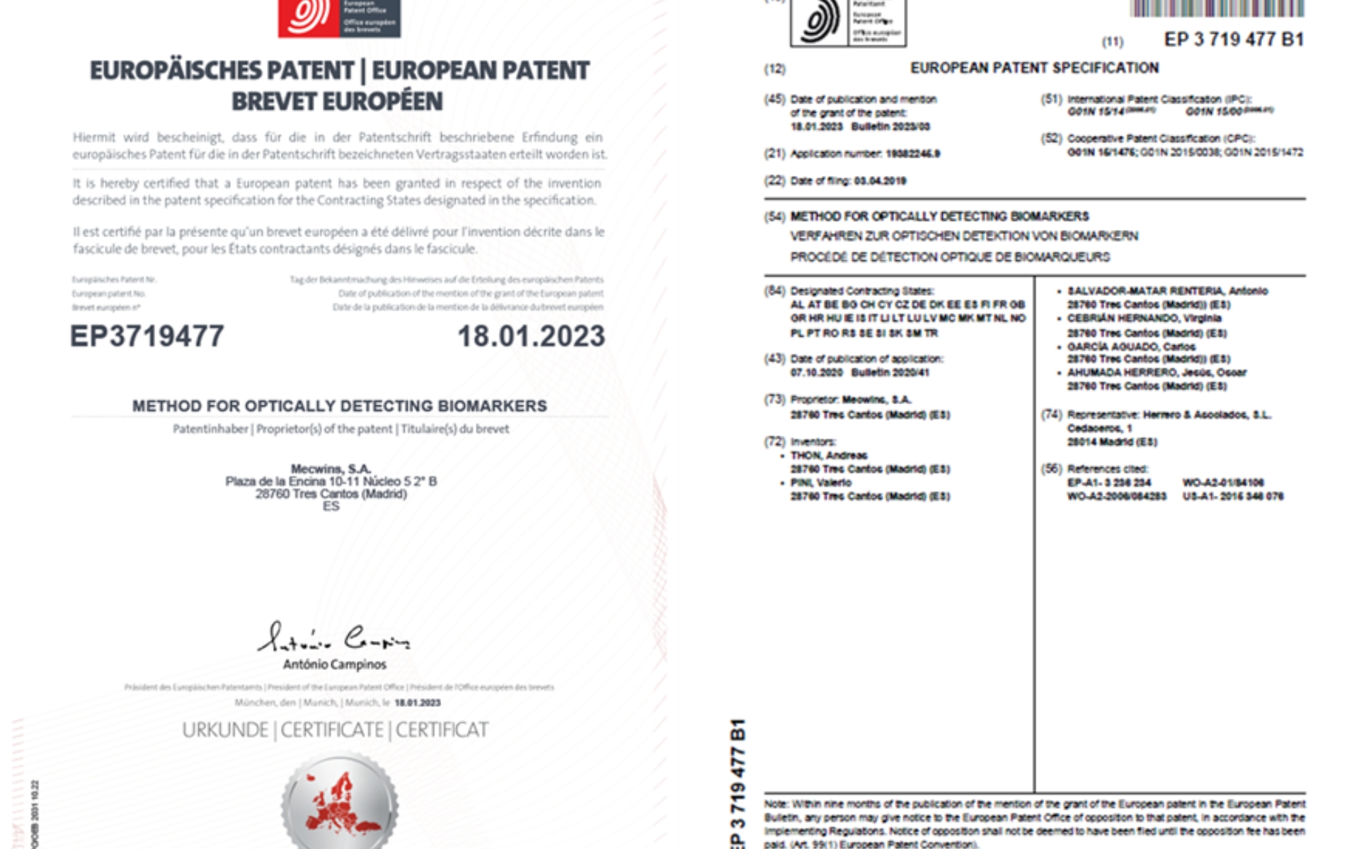 European patent specification European patent specification
