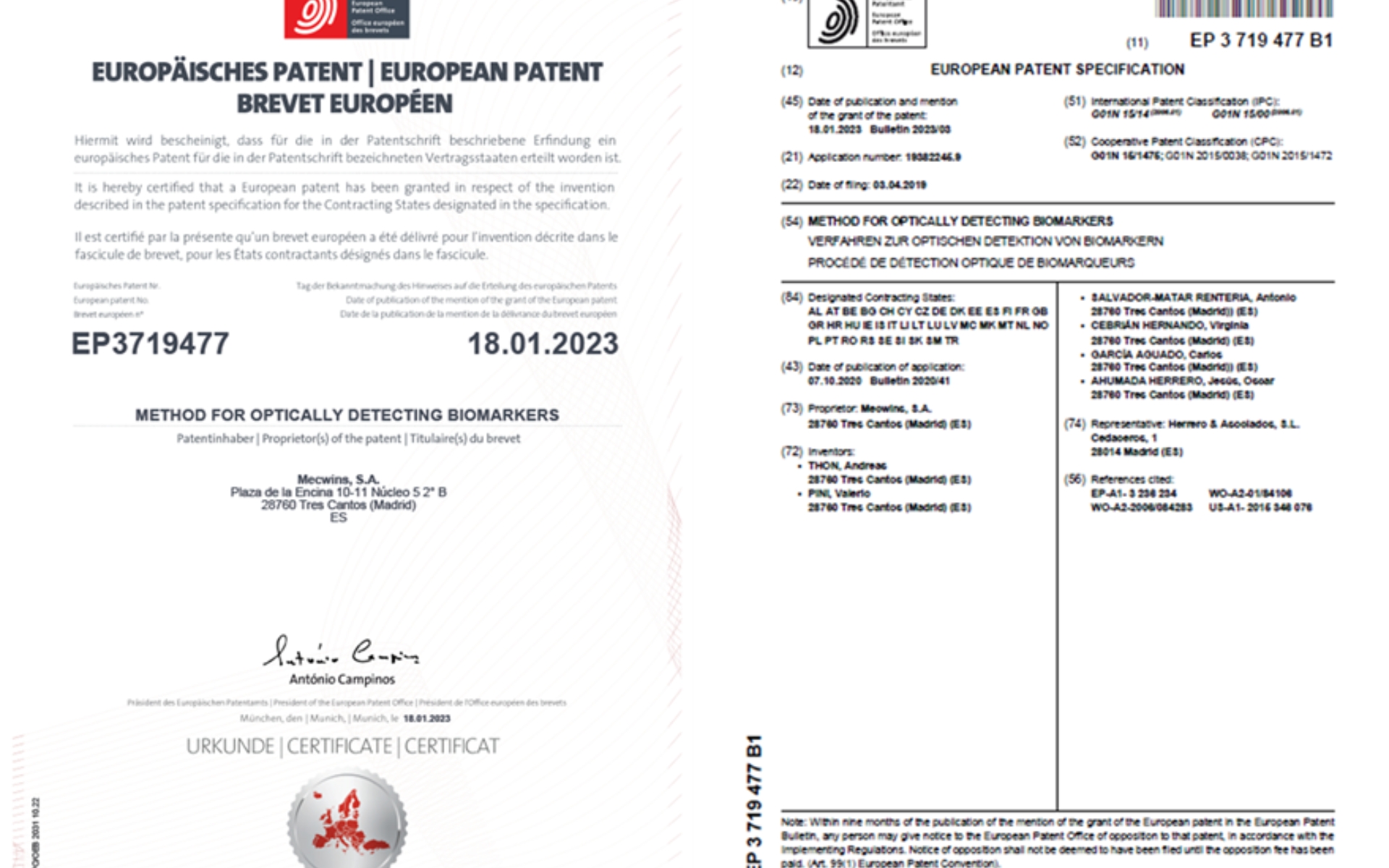 European patent specification
