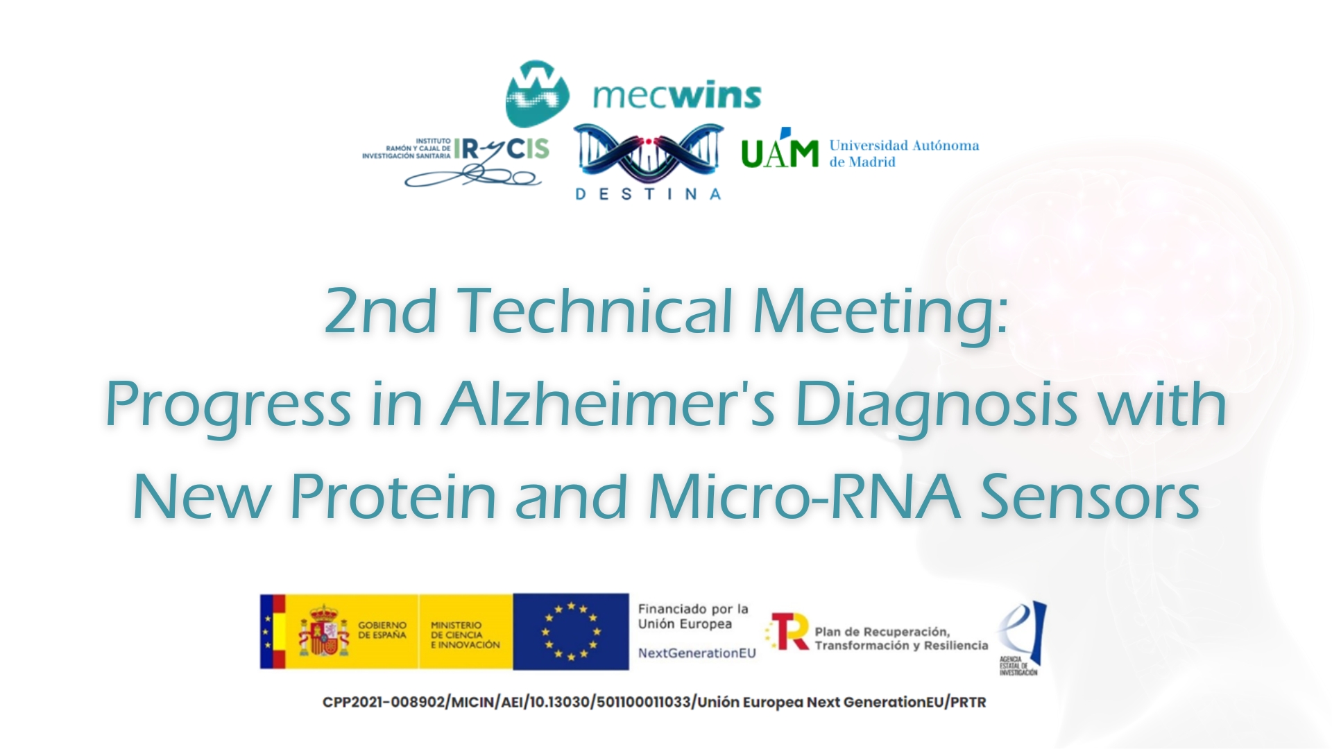 2nd Technical Meeting Progress in Alzheimer's Diagnosis with New Protein and Micro-RNA Sensors