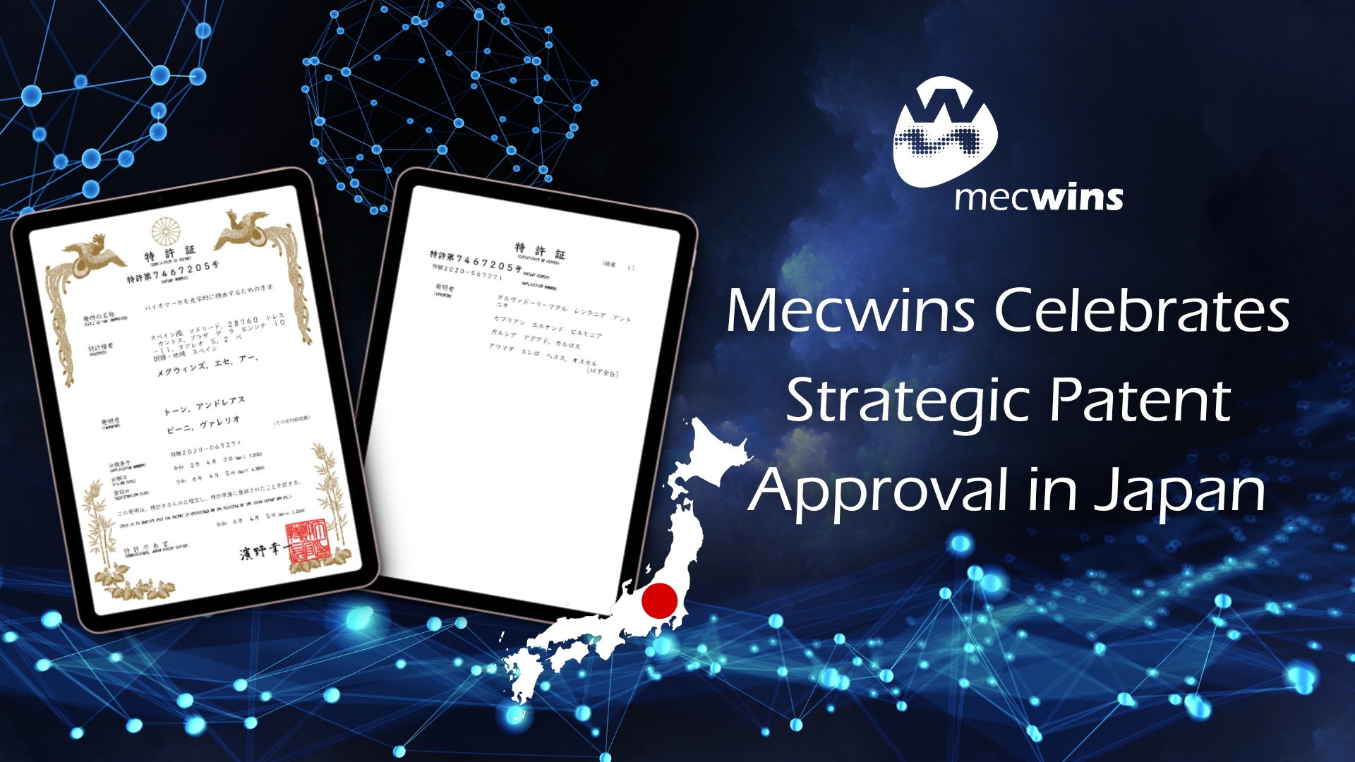 Mecwins Celebrates Strategic Patent Approval in Japan